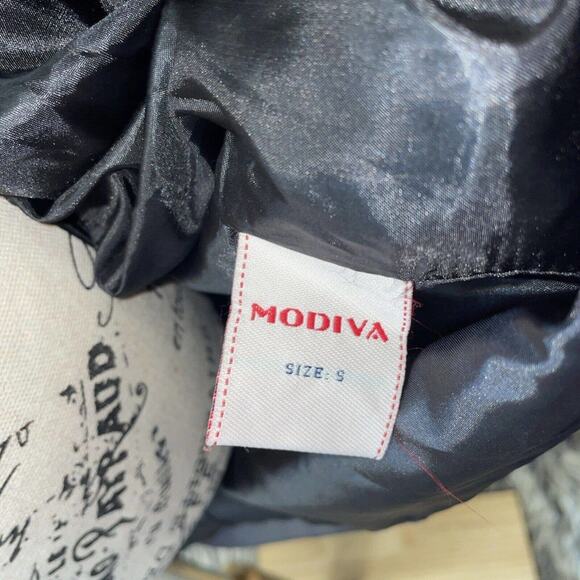 Modiva Metallic Grey SOFT Satin Feel Dress Coat Women's Size S - Picture 7 of 9